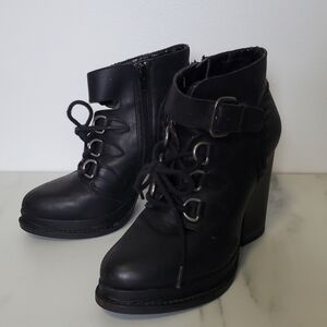 Seychelles black platform Chunky heel Booties